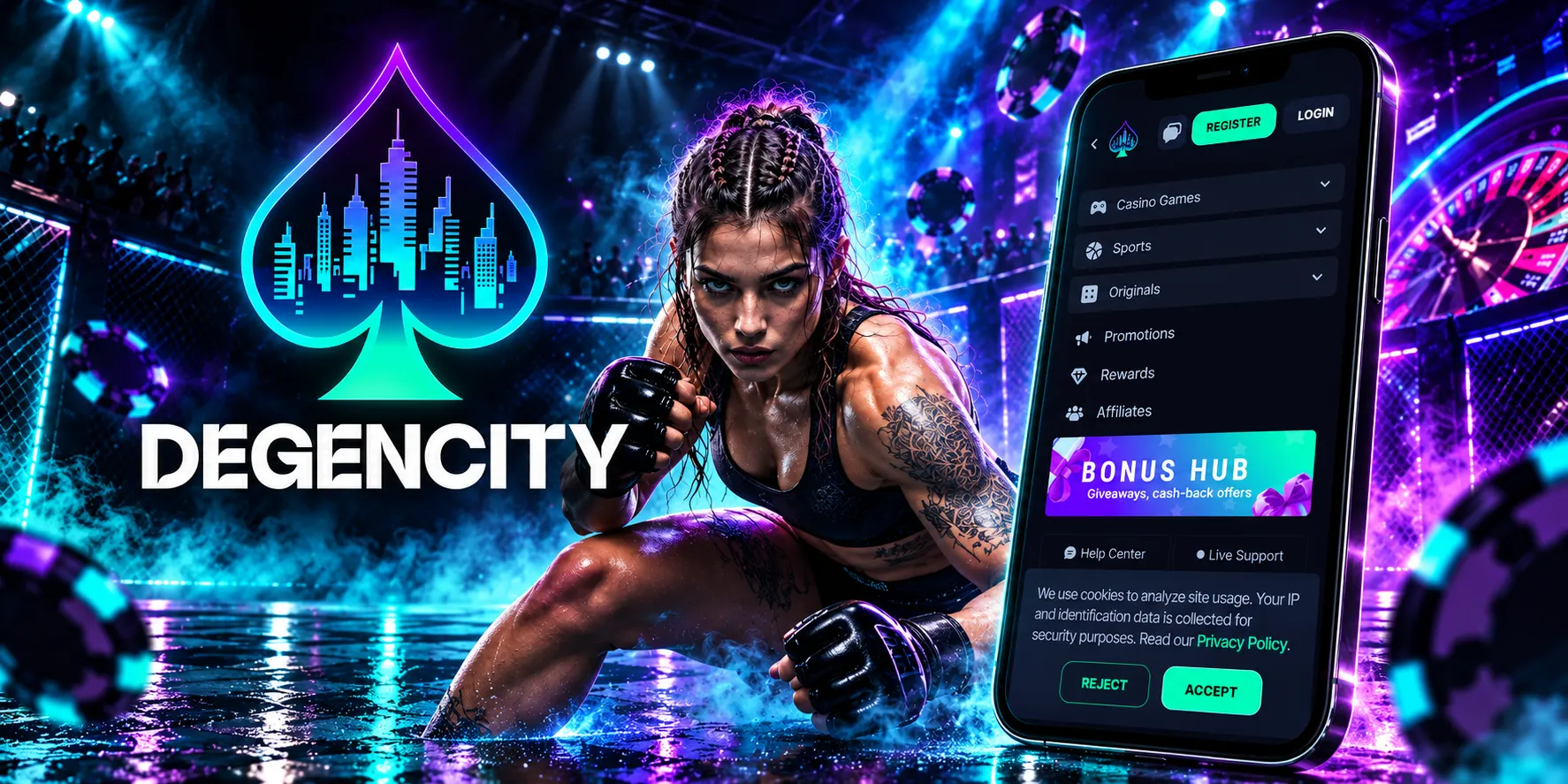 DegenCity Casino App Screenshot